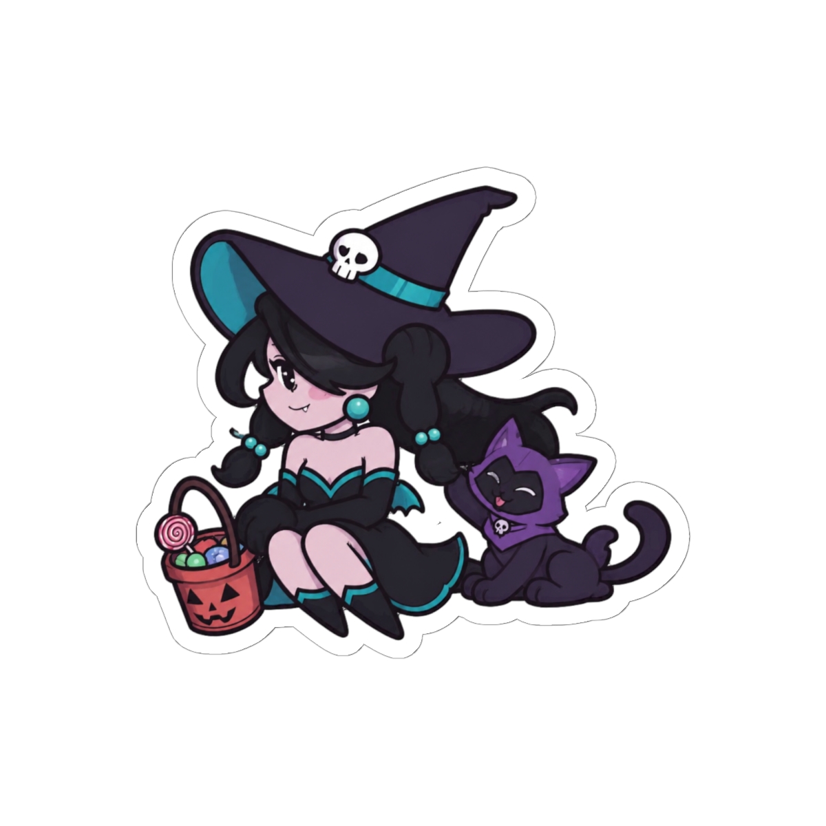 Living Nightmare Chibi Sticker | Cute Kawaii Horror Vinyl Decal