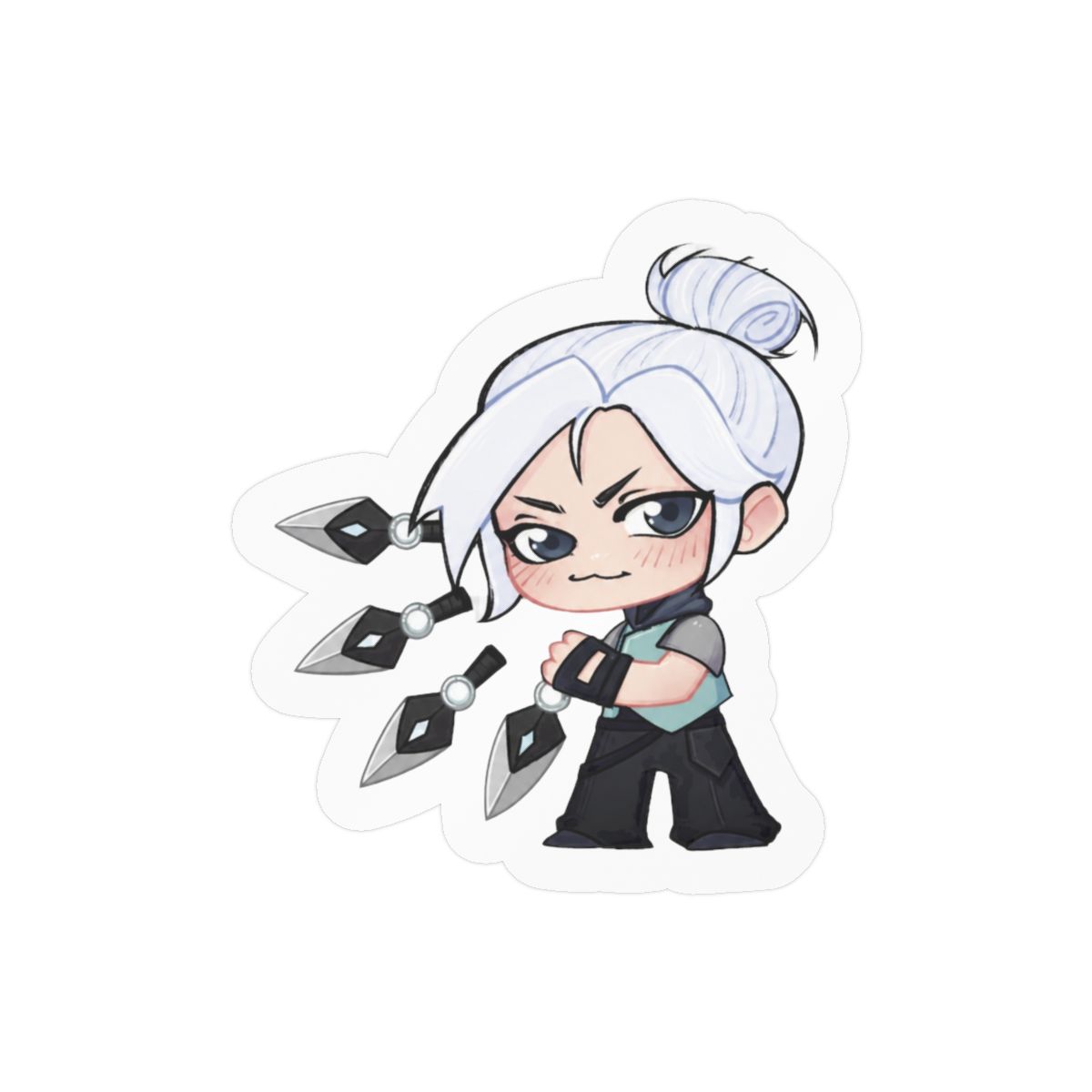 Chibi Jett Valorant Sticker | Cute Gaming Vinyl Decal - Official Stickers merchandise