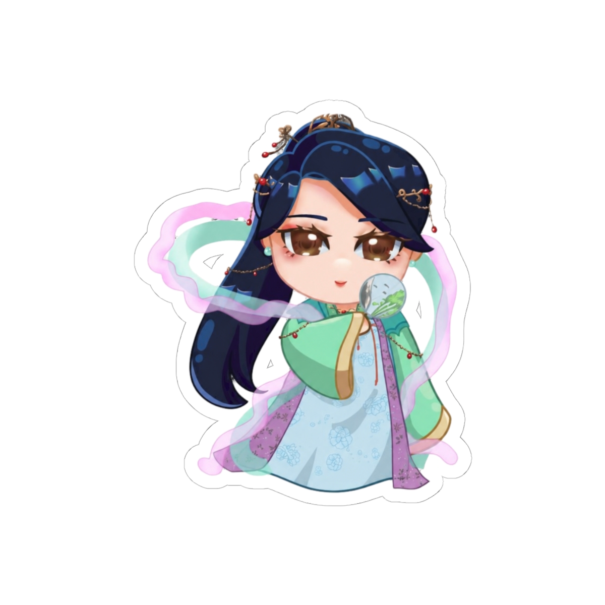 Healer Agent Hanfu Gamer Sticker | Elegant Fantasy Vinyl Decal