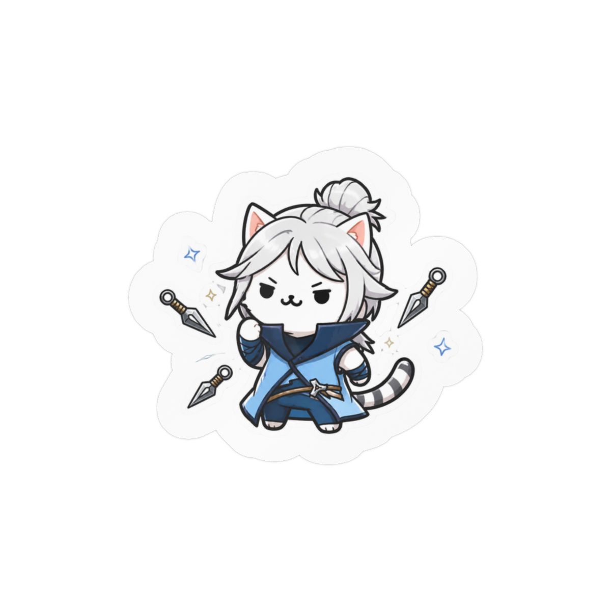 Wind Agent Cat Sticker | Cute Fantasy Vinyl Decal Laptop Water Bottle - Official Stickers merchandise