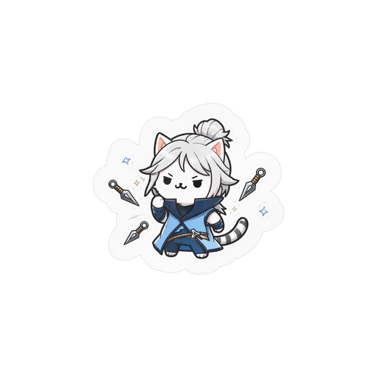 Wind Agent Cat Sticker | Cute Fantasy Vinyl Decal Laptop Water Bottle