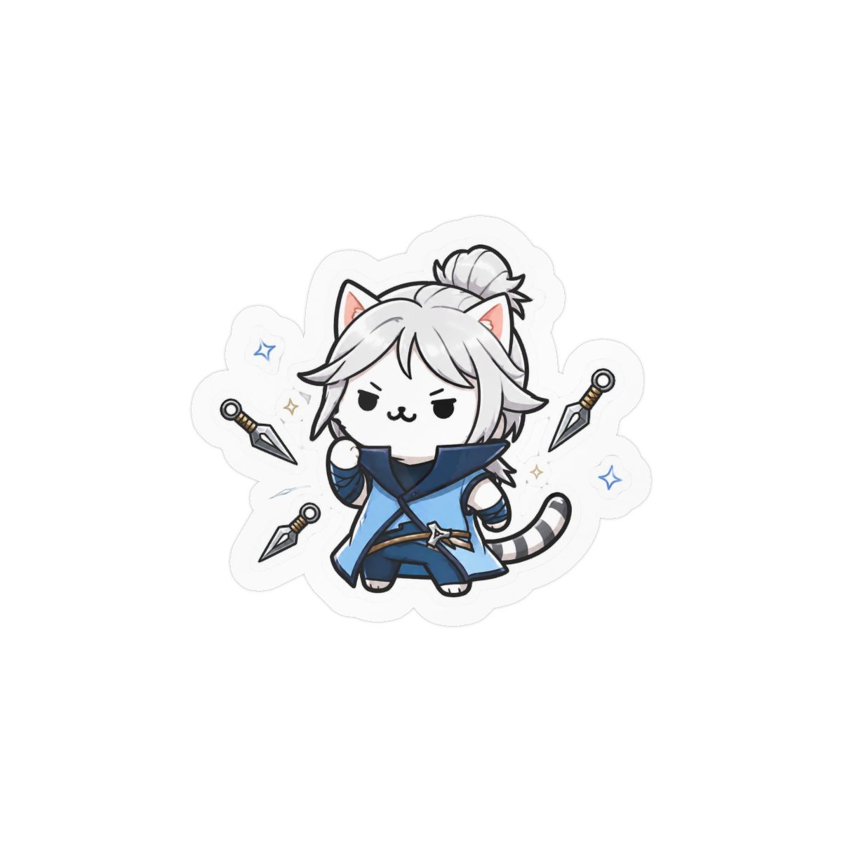 Wind Agent Cat Sticker | Cute Fantasy Vinyl Decal Laptop Water Bottle - alternate angle 2, merchandise