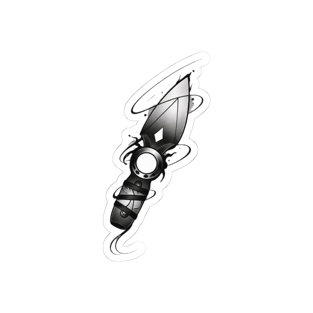 Jett Blade Storm Kunai Sticker | Valorant Duelist Vinyl Decal