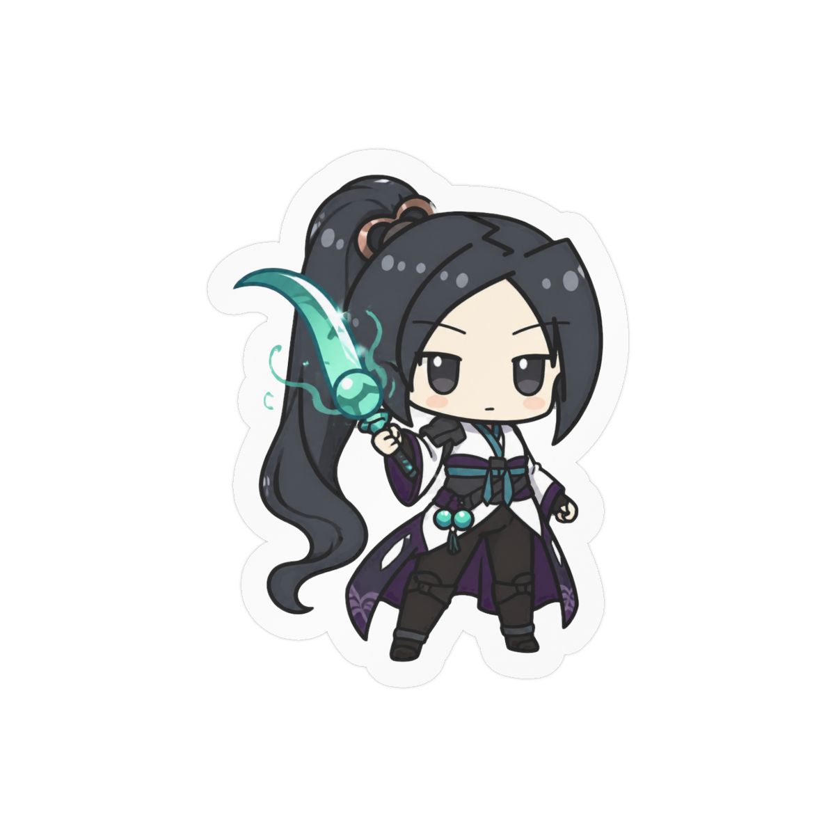 Healer Cat Sticker | Cute Mystical Vinyl Decal - alternate angle 3, merchandise