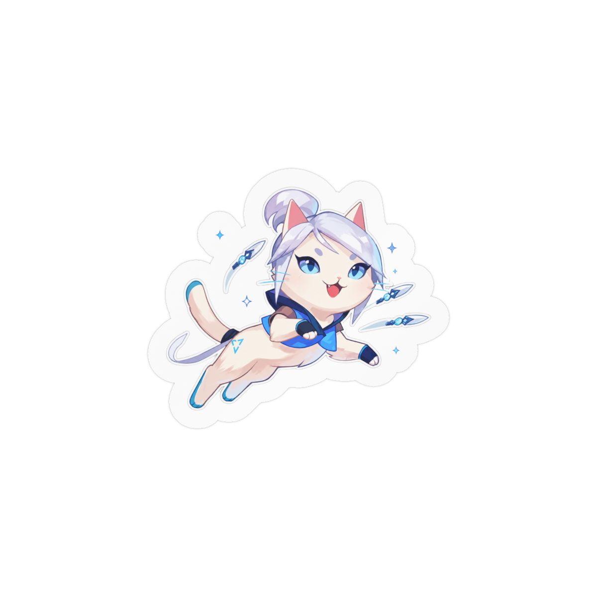 Valorant Kitty Jett Waterproof Vinyl Window Bumper Sticker Decal 5" - alternate angle 2, merchandise