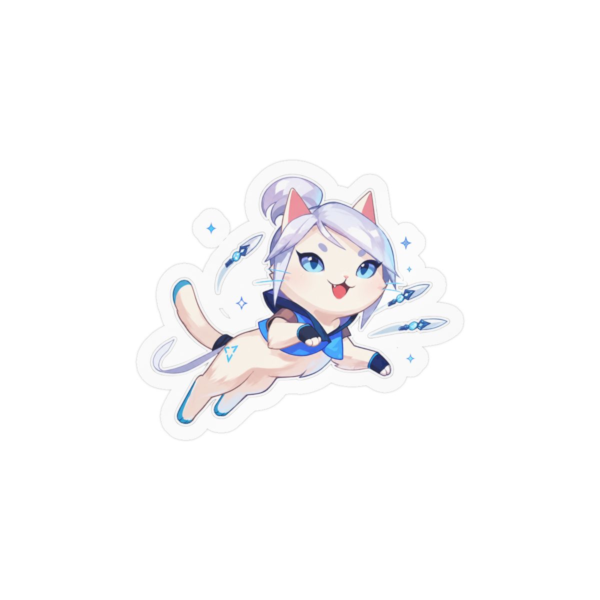 Valorant Kitty Jett Waterproof Vinyl Window Bumper Sticker Decal 5" - alternate angle 3, merchandise