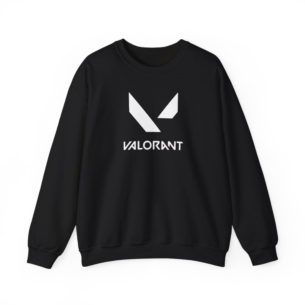 Dark green Hoodies featuring the word "VALORANT" and a white logo. The logo is a stylized V-shape. The Hoodies is folded on a woven, circular mat