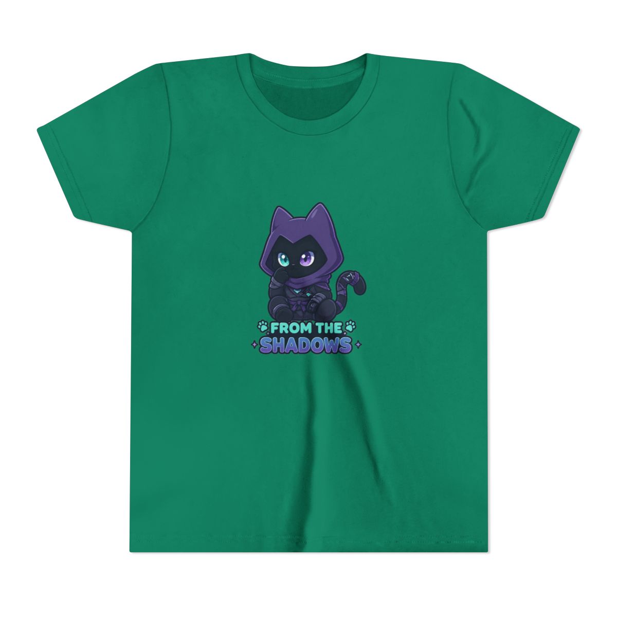 Chibi Omen Cat Valorant Gaming | Cute Kids T Shirt - alternate angle 2, merchandise