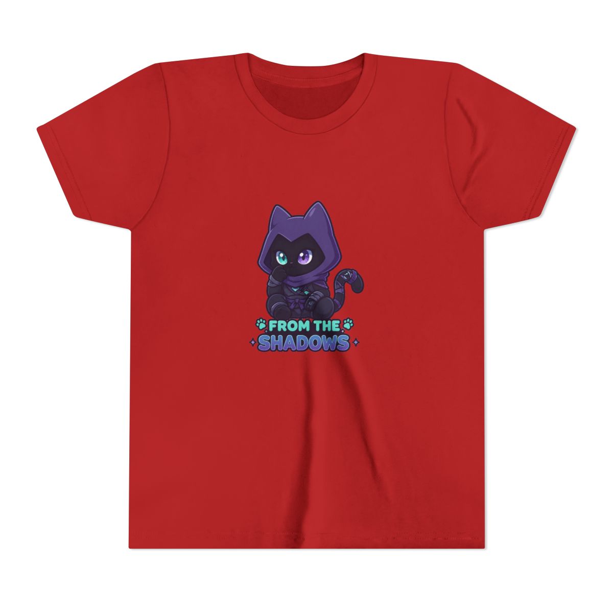 Chibi Omen Cat Valorant Gaming | Cute Kids T Shirt - alternate angle 5, merchandise