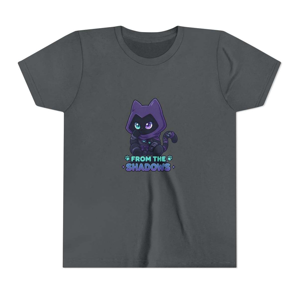 Chibi Omen Cat Valorant Gaming | Cute Kids T Shirt - alternate angle 4, merchandise