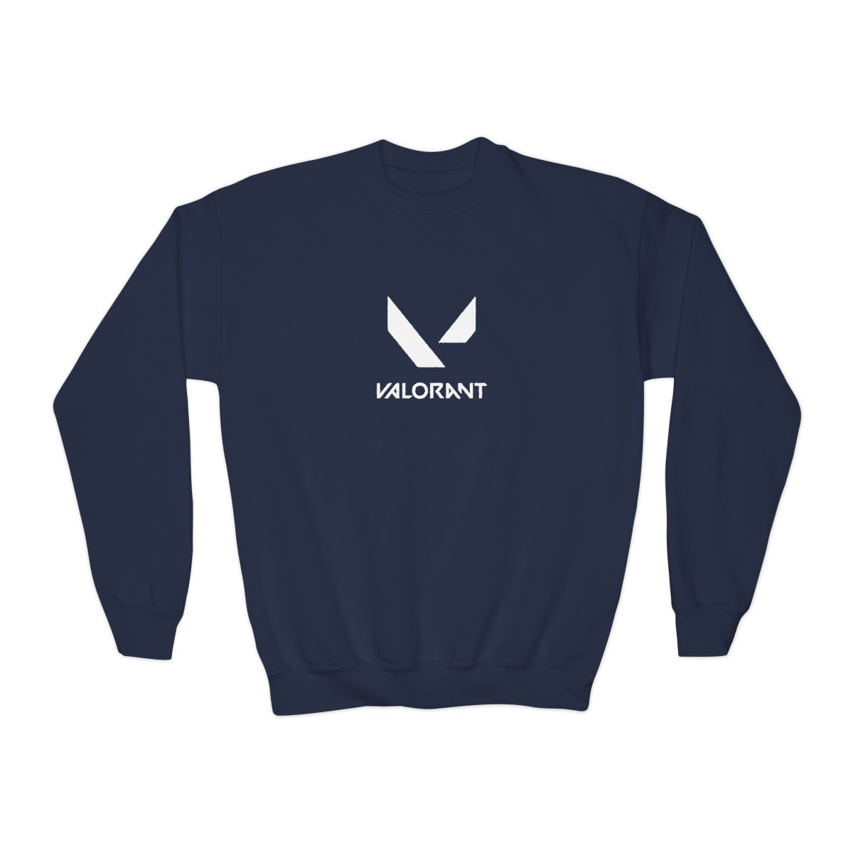 Dark green Hoodies featuring the word "VALORANT" and a white logo. The logo is a stylized V-shape. The Hoodies is folded on a woven, circular mat (Kids) - Official Accessories merchandise